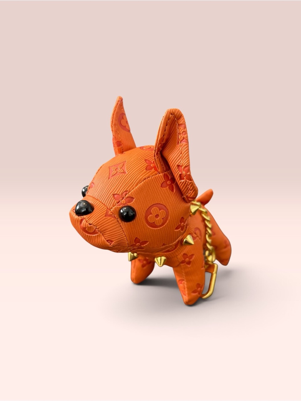 🧡 French Bulldog Bag Charm & Keychain – Orange